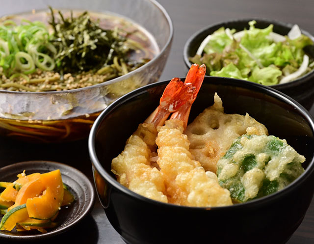 茶そば天丼セット